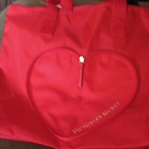 Victoria's Secret Red Heart Tote Bag